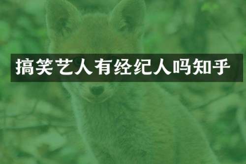 搞笑艺人有经纪人吗知乎
