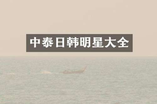 中泰日韩明星大全