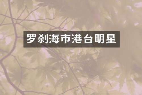 罗刹海市港台明星