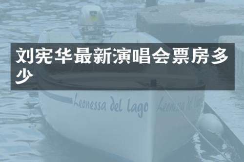 刘宪华最新演唱会票房多少