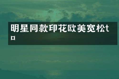 明星同款印花欧美宽松t恤