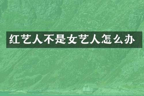 红艺人不是女艺人怎么办