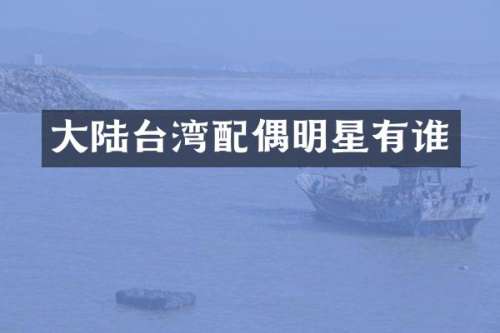 大陆台湾配偶明星有谁