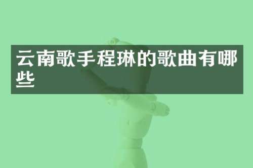 云南歌手程琳的歌曲有哪些