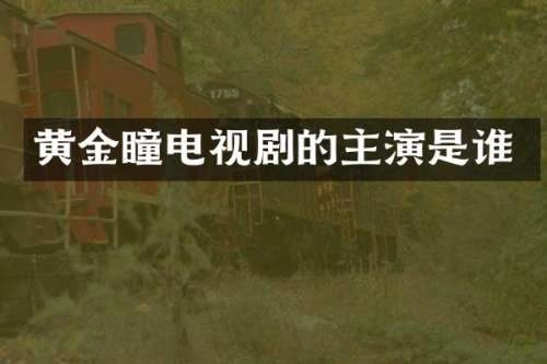 黄金瞳电视剧的主演是谁