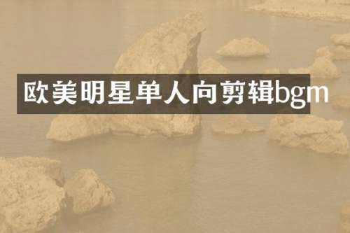 欧美明星单人向剪辑bgm