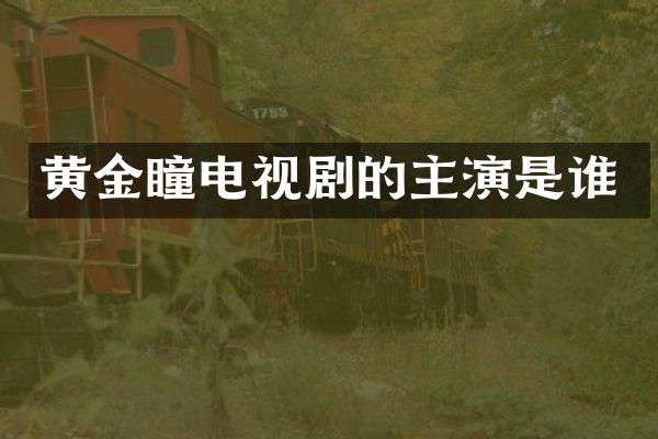 黄金瞳电视剧的主演是谁