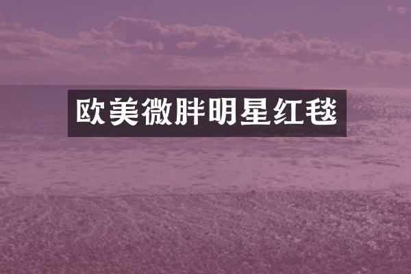 欧美微胖明星红毯