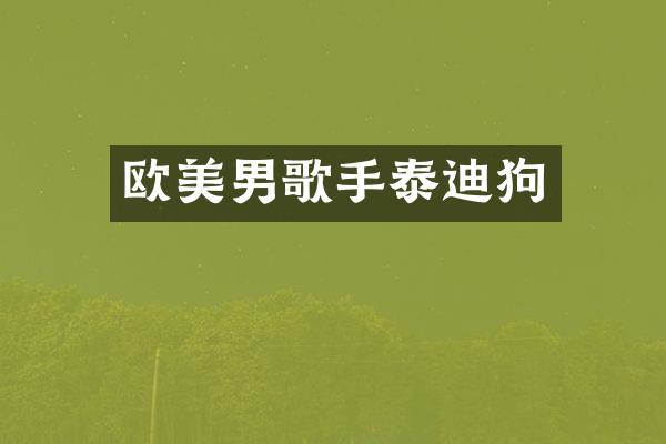 欧美男歌手泰迪狗