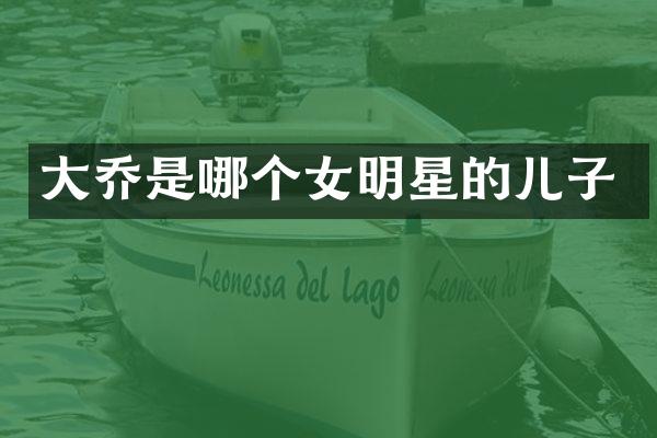 大乔是哪个女明星的儿子