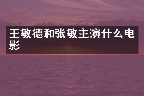 王敏德和张敏主演什么电影