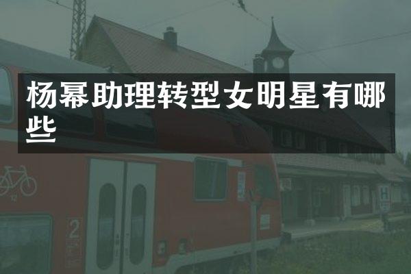 杨幂助理转型女明星有哪些