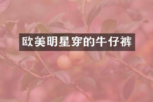 欧美明星穿的牛仔裤