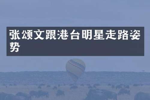 张颂文跟港台明星走路姿势