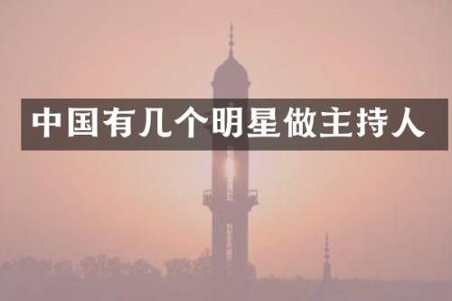 中国有几个明星做主持人