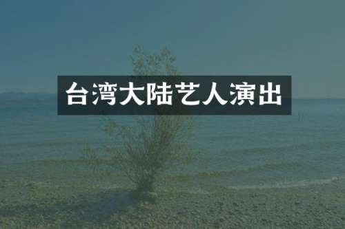 台湾大陆艺人演出