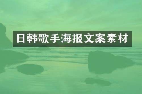 日韩歌手海报文案素材