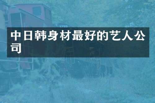 中日韩身材最好的艺人公司