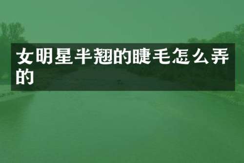 女明星半翘的睫毛怎么弄的