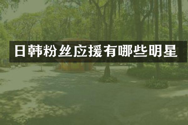 日韩粉丝应援有哪些明星
