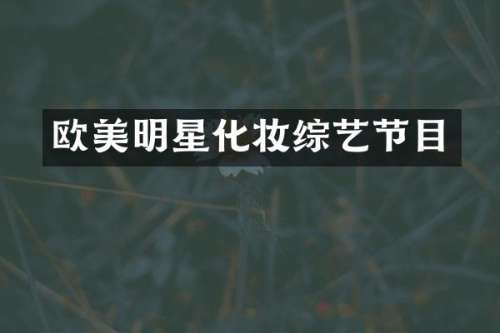 欧美明星化妆综艺节目