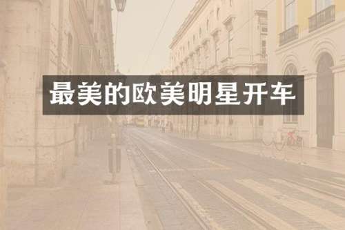 最美的欧美明星开车