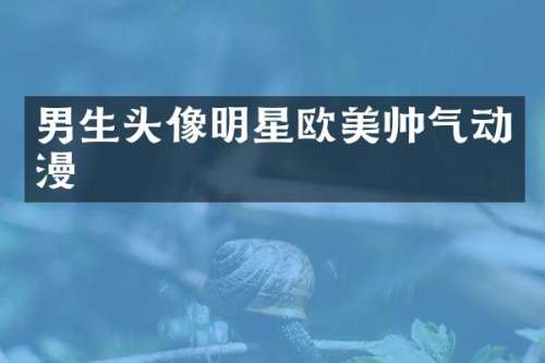男生头像明星欧美帅气动漫