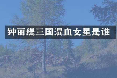 钟丽缇三国混血女星是谁