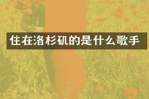 住在洛杉矶的是什么歌手