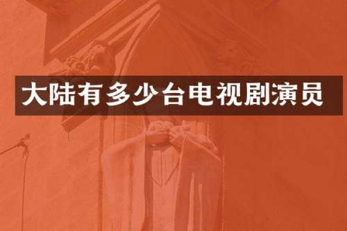 大陆有多少台电视剧演员