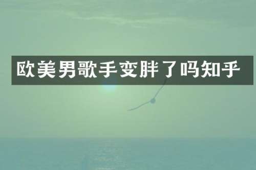 欧美男歌手变胖了吗知乎
