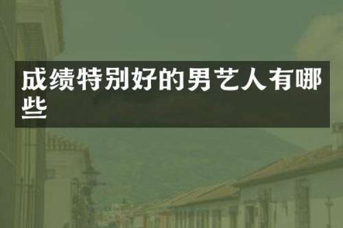成绩特别好的男艺人有哪些