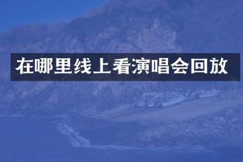 在哪里线上看演唱会回放