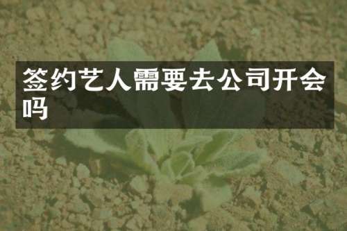 签约艺人需要去公司开会吗