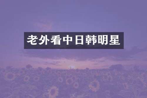 老外看中日韩明星