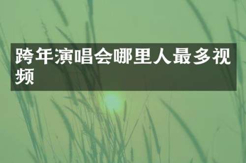 跨年演唱会哪里人最多视频