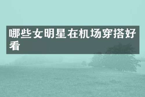 哪些女明星在机场穿搭好看