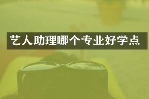 艺人助理哪个专业好学点