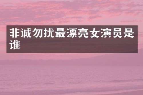 非诚勿扰最漂亮女演员是谁