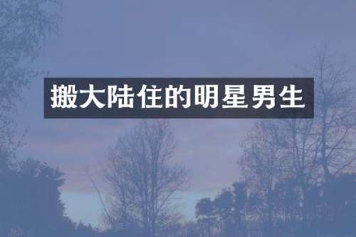 搬大陆住的明星男生