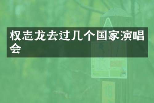 去过几个国家演唱会