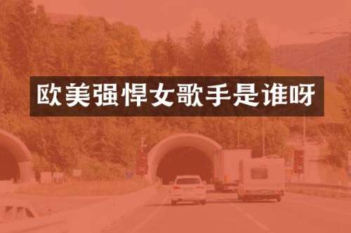 欧美强悍女歌手是谁呀