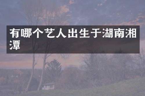 有哪个艺人出生于湖南湘潭