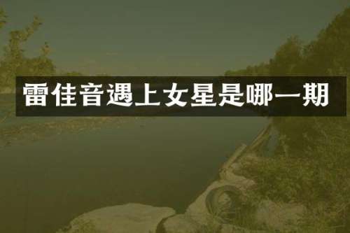雷佳音遇上女星是哪一期