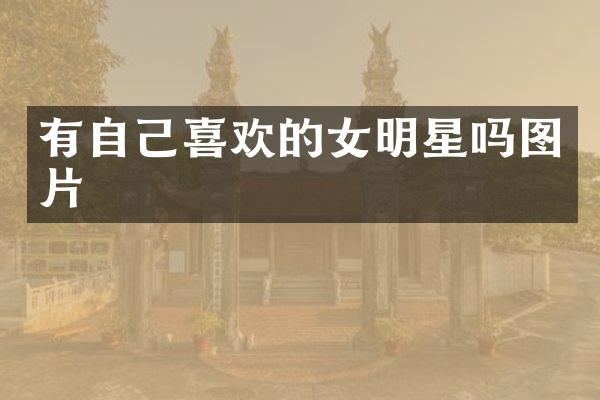 有自己喜欢的女明星吗图片