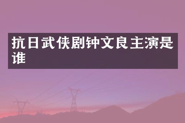 抗日武侠剧钟文良主演是谁