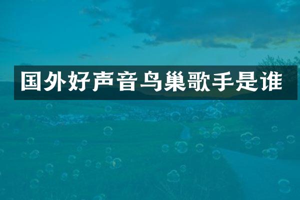 国外好声音鸟巢歌手是谁
