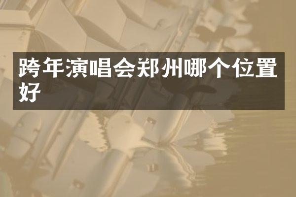 跨年演唱会郑州哪个位置好