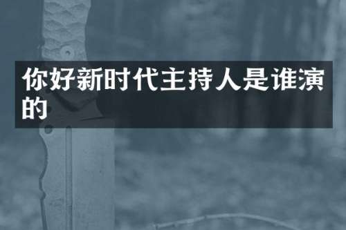 你好新时代主持人是谁演的