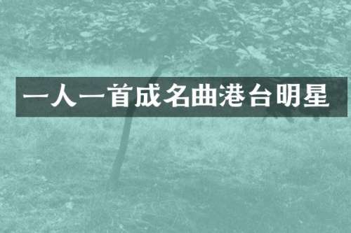 一人一首成名曲港台明星